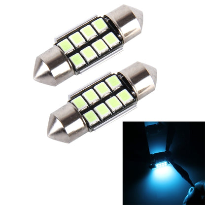 2 ชิ้น DC 12 โวลต์ 2 วัตต์ 31 มิลลิเมตร 8 SMD-3528 LEDs Bicuspid พอร์ตถอดรหัสรถโดมโคมไฟ LED ไฟอ่านหนังสือ, 31MM