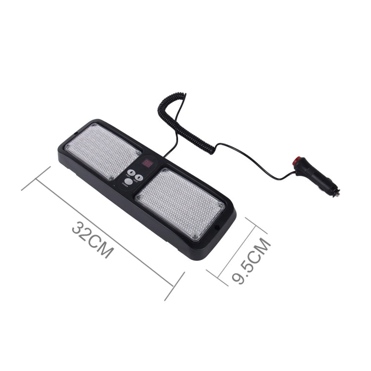 คุณภาพสูง DC 12 V, 9 W LED กันน้ำรถ Sun Shade แสงสีเหลือง + แสงสีขาวไฟเตือน Strobe ไฟฉุกเฉินไฟกระพริบ 12 รูปแบบแฟลช, Yellow+White