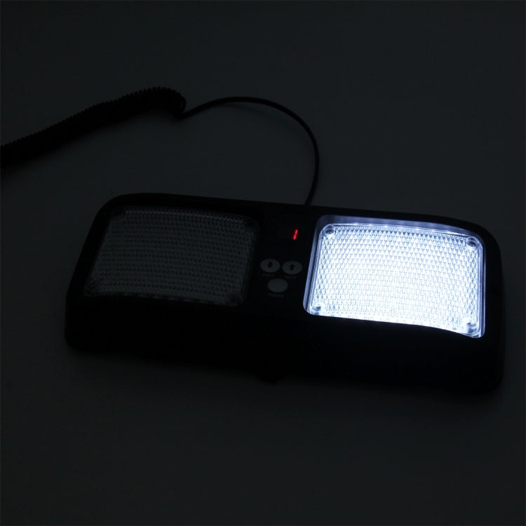 คุณภาพสูง DC 12 V, 9 W LED กันน้ำรถ Sun Shade แสงสีเหลือง + แสงสีขาวไฟเตือน Strobe ไฟฉุกเฉินไฟกระพริบ 12 รูปแบบแฟลช, Yellow+White
