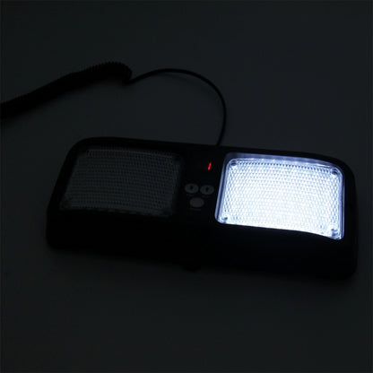 คุณภาพสูง DC 12 V, 9 W LED กันน้ำรถ Sun Shade แสงสีเหลือง + แสงสีขาวไฟเตือน Strobe ไฟฉุกเฉินไฟกระพริบ 12 รูปแบบแฟลช, Yellow+White
