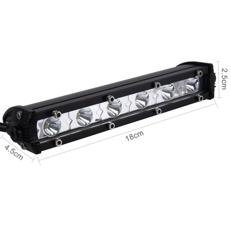 DC 10-30V 18W 2300LM 6500K รถยนต์กันน้ำรถเรือ Marine ไฟทำงานภายนอกไฟฉุกเฉิน 30 องศาปรับ Spot Light LED หลอดไฟรถยนต์พร้อมไฟ LED CREE เข้มข้น 6 ดวง, Spot Light+18W