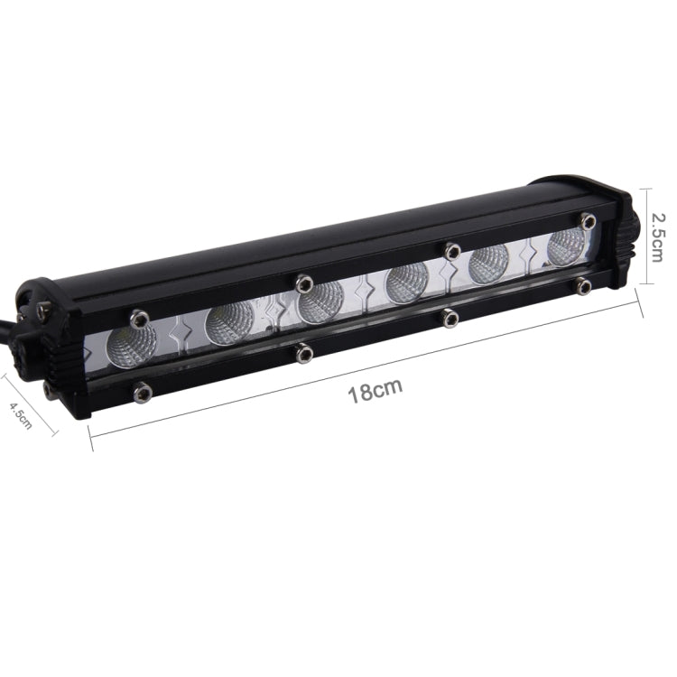 DC 10-30V 18W 2300LM 6500K รถยนต์กันน้ำรถเรือ Marine ไฟทำงานภายนอกไฟฉุกเฉิน 60 องศาปรับน้ำท่วมไฟ LED หลอดไฟรถยนต์พร้อมไฟ LED CREE เข้มข้น 6 ดวง, Flood Light+18W