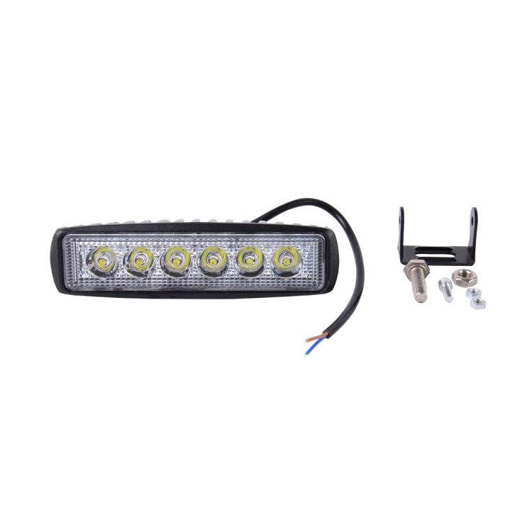 DC 10-30V 18W 1500LM 6500K รถยนต์กันน้ำรถเรือ Marine ไฟทำงานภายนอกไฟฉุกเฉิน 30 องศาปรับ Spot Light LED หลอดไฟรถยนต์พร้อมไฟ LED เวเฟอร์เข้มข้น 6 ดวง, Spot Light+18W 1500LM+6500K