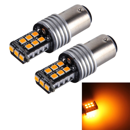 2 ชิ้น 1157/BAY15D 3W 15 SMD-3528-LEDs ไฟเลี้ยวรถ, DC 12V, 1157/BAY15D 3W