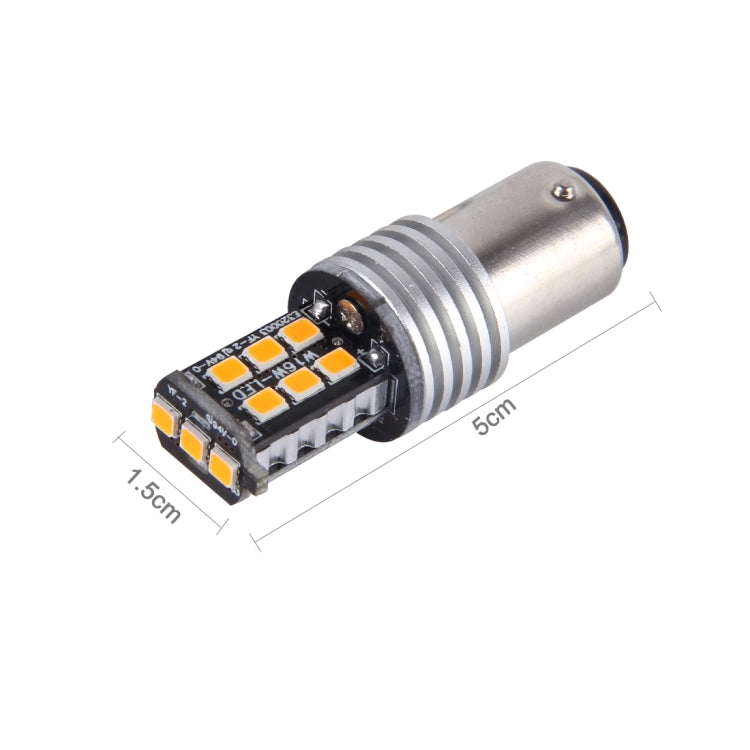 2 ชิ้น 1157/BAY15D 3W 15 SMD-3528-LEDs ไฟเลี้ยวรถ, DC 12V, 1157/BAY15D 3W
