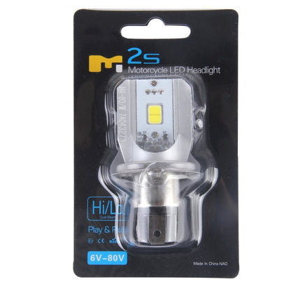 H4 12W 800lm 6000K COB LEDs ไฟหน้ารถจักรยานยนต์, DC 6-80V, 12W 800LM