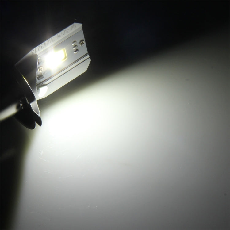 H4 12W 800lm 6000K COB LEDs ไฟหน้ารถจักรยานยนต์, DC 6-80V, 12W 800LM