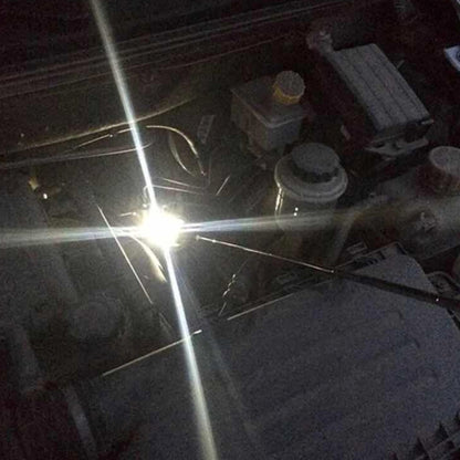 กระจกตรวจสอบตัวถังรถยนต์แบบพับเก็บได้พร้อมไฟ LED ขนาด 5 มม. 3 ชิ้น, เส้นผ่านศูนย์กลางกระจก: 82 มม., ความยาวขยายสูงสุด: 760 มม., Diameter: 82mm, Max Expanding Length: 760mm