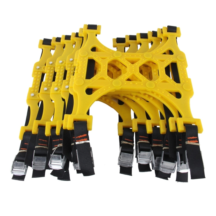 6 ชิ้นรถยางหิมะโซ่ป้องกันการลื่นไถลโซ่สีเหลืองสำหรับรถครอบครัว, Anti-skid Chains 5