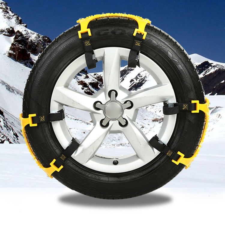 6 ชิ้นรถยางหิมะโซ่ป้องกันการลื่นไถลโซ่สีเหลืองสำหรับรถครอบครัว, Anti-skid Chains 5