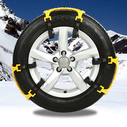 6 ชิ้นรถยางหิมะโซ่ป้องกันการลื่นไถลโซ่สีเหลืองสำหรับรถครอบครัว, Anti-skid Chains 5