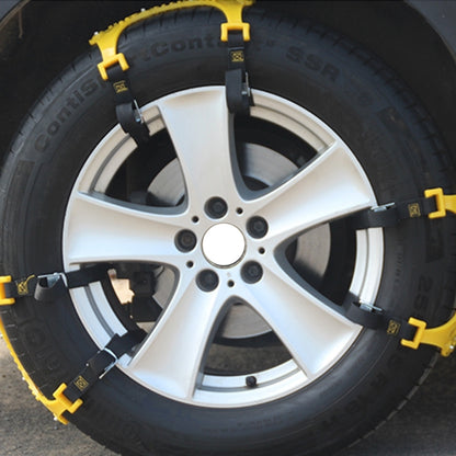 6 ชิ้นรถยางหิมะโซ่ป้องกันการลื่นไถลโซ่สีเหลืองสำหรับรถครอบครัว, Anti-skid Chains 5