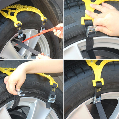 6 ชิ้นรถยางหิมะโซ่ป้องกันการลื่นไถลโซ่สีเหลืองสำหรับรถครอบครัว, Anti-skid Chains 5