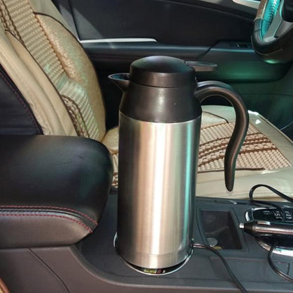 HJ-18A แก้วไฟฟ้าสแตนเลส 750ml DC 12V กาต้มน้ำไฟฟ้ารถยนต์แก้วอุ่นถ้วยกาแฟรถยนต์พร้อมที่ชาร์จไฟแช็กถ้วยทำความร้อนกาต้มน้ำฉนวนเครื่องทำน้ำอุ่นแก้ว, HJ-18A