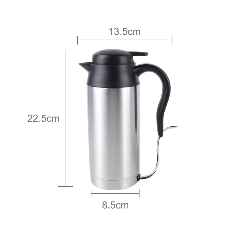 HJ-18A แก้วไฟฟ้าสแตนเลส 750ml DC 12V กาต้มน้ำไฟฟ้ารถยนต์แก้วอุ่นถ้วยกาแฟรถยนต์พร้อมที่ชาร์จไฟแช็กถ้วยทำความร้อนกาต้มน้ำฉนวนเครื่องทำน้ำอุ่นแก้ว, HJ-18A