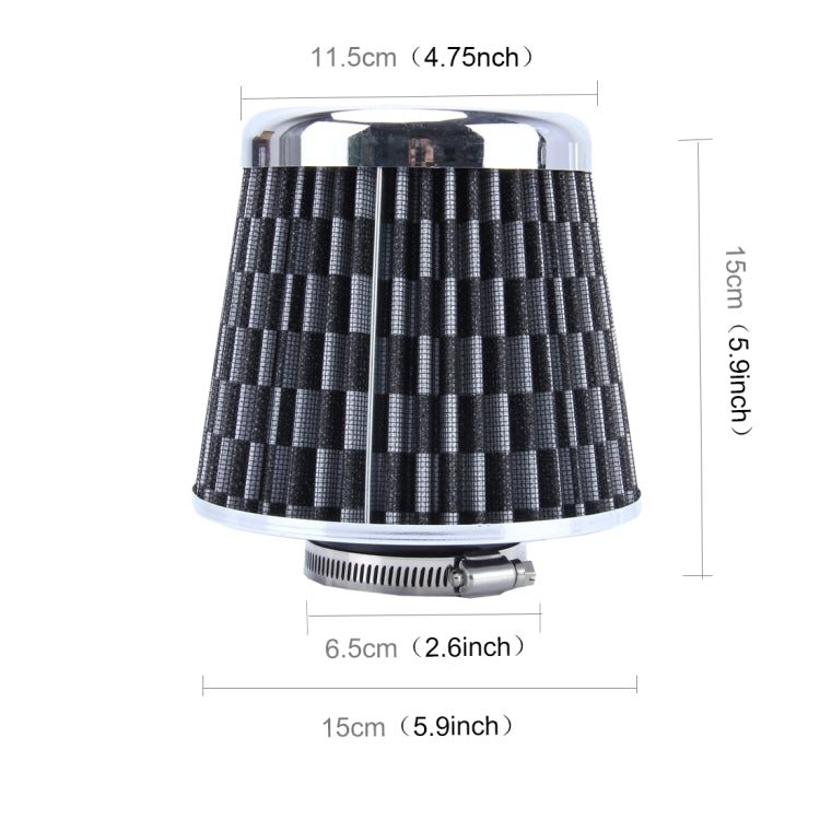เครื่องกรองอากาศแบบหัวเห็ดสากลขนาด 6.5 ซม. สำหรับรถยนต์, 6.5cm