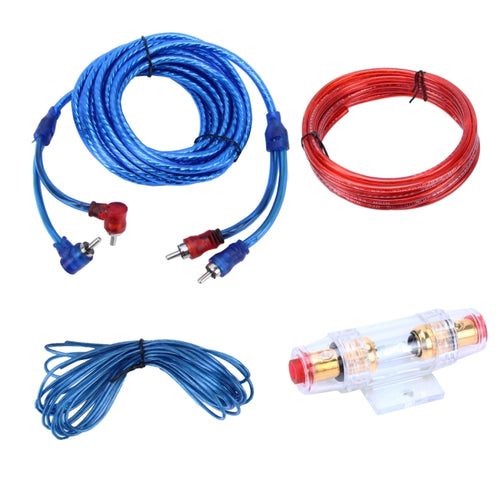 YH-128 1200W เครื่องขยายเสียงรถยนต์สายไฟซับวูฟเฟอร์สายไฟชุดติดตั้งประสิทธิภาพสูง RCA Interconnect, Car Amplifier Audio Power Cable