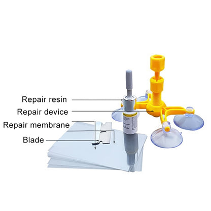 Professional ซ่อมกระจกเครื่องมือ Paintless Dent Removal รถชุดซ่อมกระจกหน้าต่างชิป Crack กระจกรถยนต์, Windscreen Repair Tool, Windscreen Repair Tool (White)