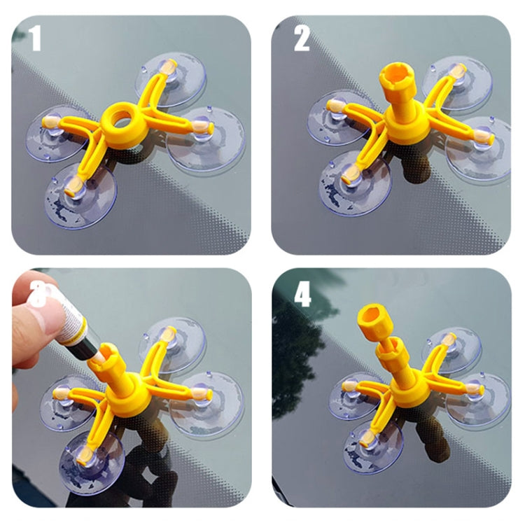 Professional ซ่อมกระจกเครื่องมือ Paintless Dent Removal รถชุดซ่อมกระจกหน้าต่างชิป Crack กระจกรถยนต์, Windscreen Repair Tool, Windscreen Repair Tool (White)