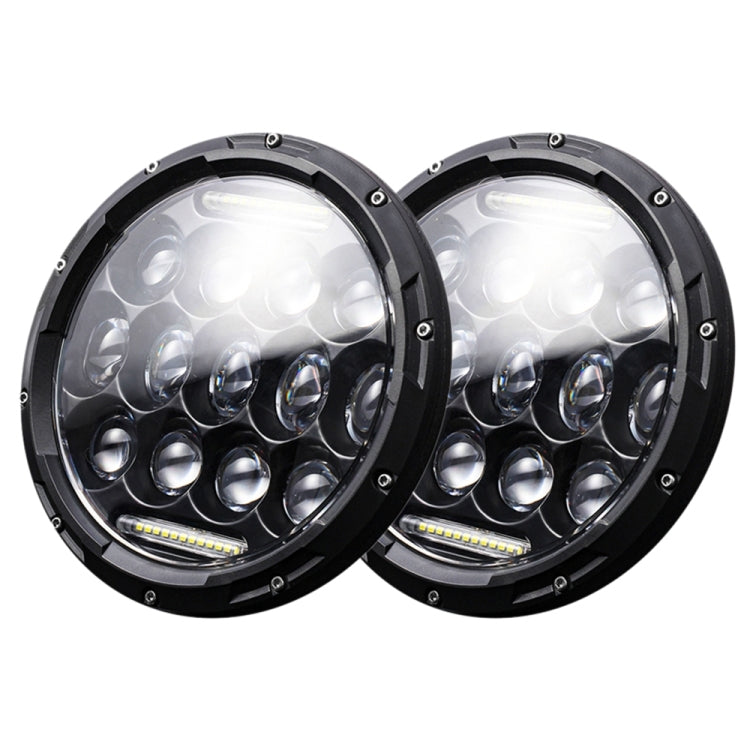 2 ชิ้น 7 นิ้ว DC10-48V 36 วัตต์ 6000 พันไฟหน้ารถจักรยานยนต์ฮาร์เลย์พร้อมโคมไฟ LED 12 SMD-5630-LED และลูกปัดโคมไฟคริสตัล 12 ชิ้น, DC10-48V 36W 6000K