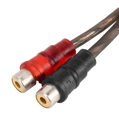 รถ AV Audio Video 2 หญิง 1 ชายทองแดงสายต่อสายไฟ, ความยาวสาย: 26 ซม, 2 Female to 1 Male (Copper)