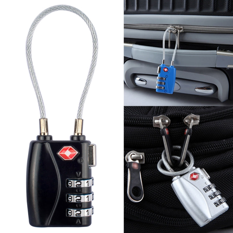 JASIT TSA719 สังกะสีอัลลอยด์ 3 หลักรหัสผ่าน TSA Lock กุญแจกระเป๋าเดินทาง