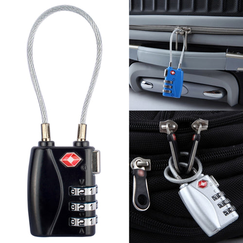 JASIT TSA719 สังกะสีอัลลอยด์ 3 หลักรหัสผ่าน TSA Lock กุญแจกระเป๋าเดินทาง