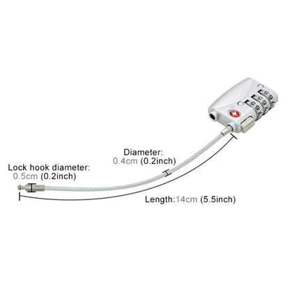 JASIT TSA719 สังกะสีอัลลอยด์ 3 หลักรหัสผ่าน TSA Lock กุญแจกระเป๋าเดินทาง