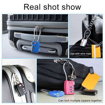 JASIT TSA719 สังกะสีอัลลอยด์ 3 หลักรหัสผ่าน TSA Lock กุญแจกระเป๋าเดินทาง