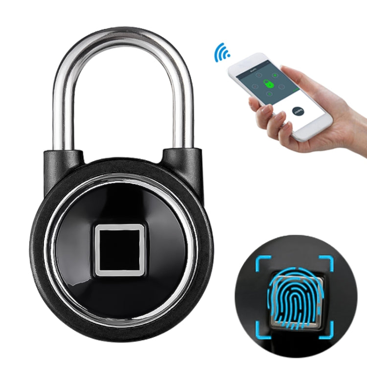 กุญแจลายนิ้วมือ Bluetooth อัจฉริยะกันน้ำ ปลดล็อคระยะไกลสำหรับ iOS / Android, Fingerprint and Remote Padlock(Black), Fingerprint and Remote Padlock(Blue), Fingerprint and Remote Padlock(Silver)