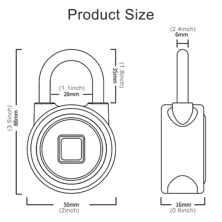 กุญแจลายนิ้วมือ Bluetooth อัจฉริยะกันน้ำ ปลดล็อคระยะไกลสำหรับ iOS / Android, Fingerprint and Remote Padlock(Black), Fingerprint and Remote Padlock(Blue), Fingerprint and Remote Padlock(Silver)