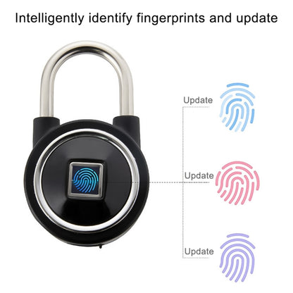กุญแจลายนิ้วมือ Bluetooth อัจฉริยะกันน้ำ ปลดล็อคระยะไกลสำหรับ iOS / Android, Fingerprint and Remote Padlock(Black), Fingerprint and Remote Padlock(Blue), Fingerprint and Remote Padlock(Silver)