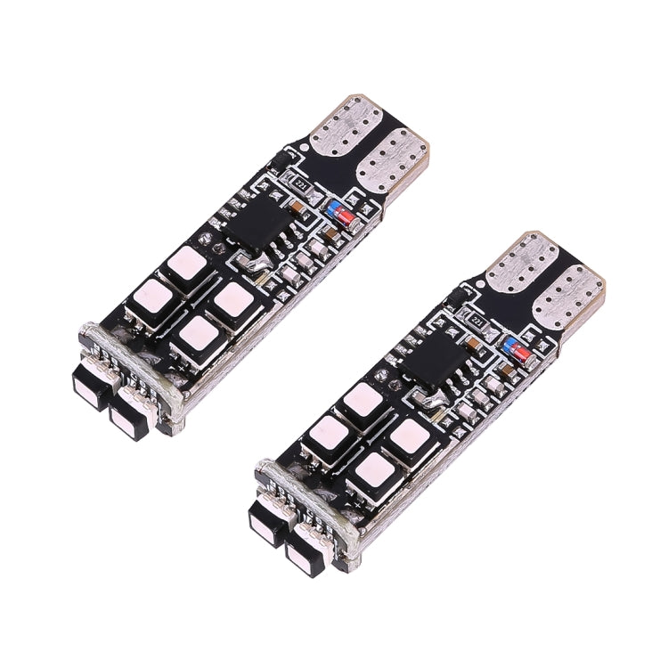 2 ชิ้น W5W 194 T10 หลายสี 10 SMD 3535 ไฟ LED รถกวาดล้างไฟเครื่องหมายพร้อมรีโมท DC 12V, 2 PCS SMD 3535