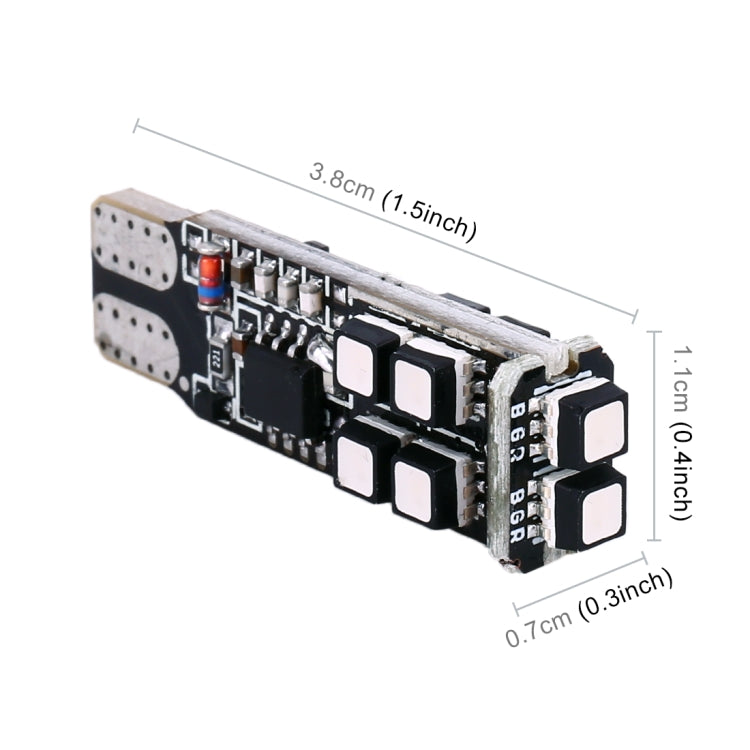 2 ชิ้น W5W 194 T10 หลายสี 10 SMD 3535 ไฟ LED รถกวาดล้างไฟเครื่องหมายพร้อมรีโมท DC 12V, 2 PCS SMD 3535
