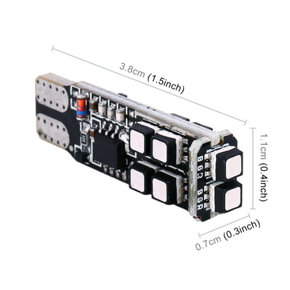 2 ชิ้น W5W 194 T10 หลายสี 10 SMD 3535 ไฟ LED รถกวาดล้างไฟเครื่องหมายพร้อมรีโมท DC 12V, 2 PCS SMD 3535