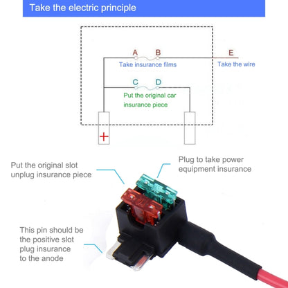 รถ 12V Add-A-Circuit TAP อะแดปเตอร์ ATM APM Blade ผู้ถือฟิวส์อัตโนมัติ (MINI ขนาด), Mini