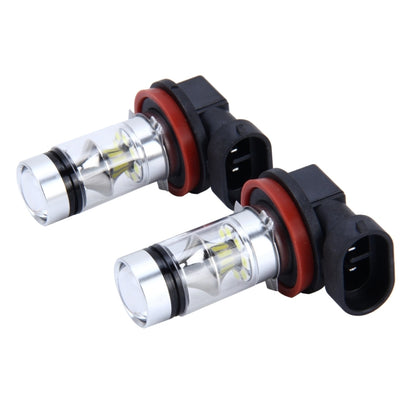 2 ชิ้น H8/H11 10W 500LM 6000K 20SMD-2835 ไฟ LED ไฟตัดหมอกรถยนต์ DC 12V, H8/H11 10W