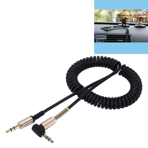 3.5 มม. ปลั๊ก 3 ขั้วชายกับชายเสียง AUX สายเคเบิลขดหดได้, ความยาว: 1.5 ม., Length: 1.5m(Black), Length: 1.5m (Red)
