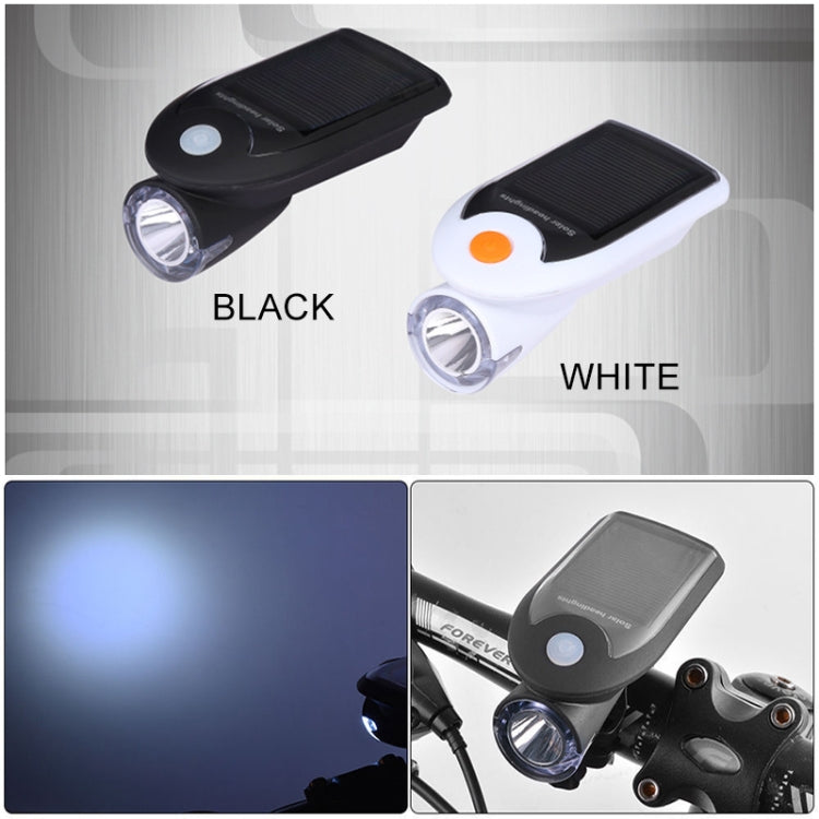 3W 240LM USB พลังงานแสงอาทิตย์รถจักรยานยนต์ / ไฟหน้าจักรยาน, Front Light Black, Front Light White