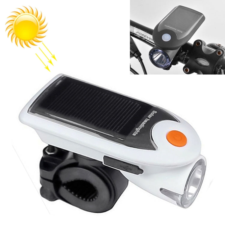 3W 240LM USB พลังงานแสงอาทิตย์รถจักรยานยนต์ / ไฟหน้าจักรยาน, Front Light Black, Front Light White