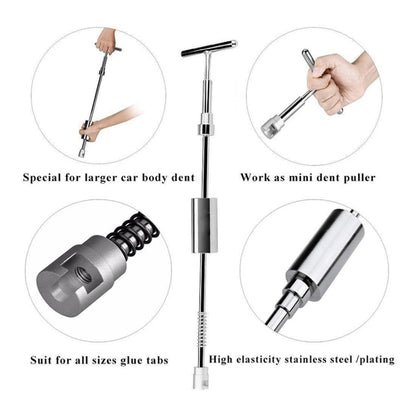 7 in 1 Auto Repair Body ชุดเครื่องมือ PDR Dent Paintless Repair เครื่องมือ Dent Puller T บาร์สไลด์ค้อนย้อนกลับค้อนสำหรับ Dent, 7 in 1