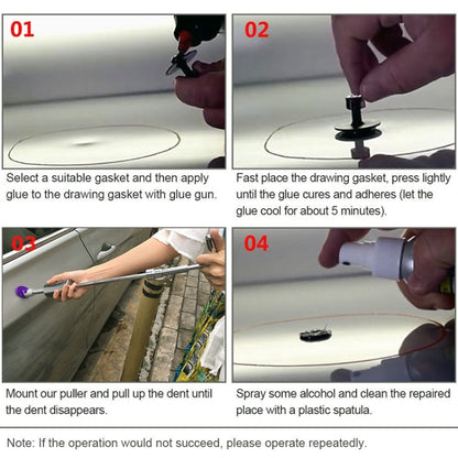 7 in 1 Auto Repair Body ชุดเครื่องมือ PDR Dent Paintless Repair เครื่องมือ Dent Puller T บาร์สไลด์ค้อนย้อนกลับค้อนสำหรับ Dent, 7 in 1