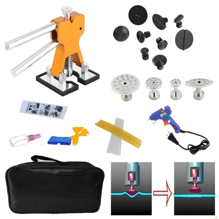 29 in 1 Auto Car Dent Lifter-กาวดึงอลูมิเนียมอัลลอยด์แท็บตัวถังรถซ่อมชุดเครื่องมือพร้อมปืนกาว 20W,ปลั๊ก US หรือปลั๊ก EU, 29 in 1