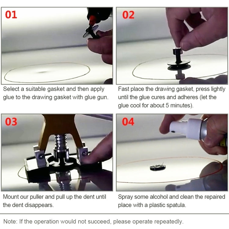 29 in 1 Auto Car Dent Lifter-กาวดึงอลูมิเนียมอัลลอยด์แท็บตัวถังรถซ่อมชุดเครื่องมือพร้อมปืนกาว 20W,ปลั๊ก US หรือปลั๊ก EU, 29 in 1