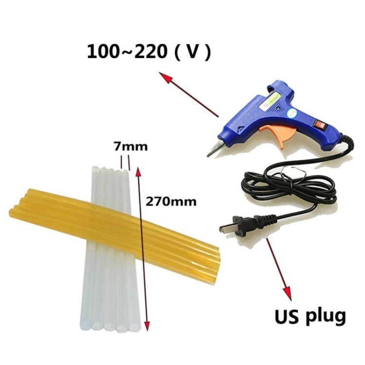 40 in 1 รถยนต์โลหะ PDR Dent Lifter-กาวดึง TAB Hail Removal Paintless ซ่อมชุดเครื่องมือพร้อมปืนกาว 20W,ปลั๊ก US หรือปลั๊ก EU, 40 in 1