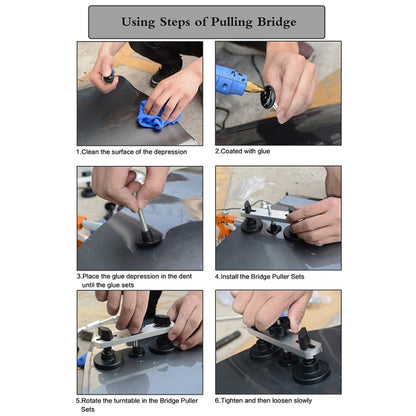 57 in 1 Auto Car Metal PDR Dent Lifter-กาวดึง Tab Hail Removal Paintless ซ่อมชุดเครื่องมือพร้อมปืนกาว 20W, ปลั๊ก US หรือปลั๊ก EU, 57 in 1
