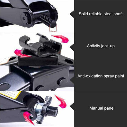 ตรง ST-103D Heavy Duty Stabilizer แจ็คกรรไกรพร้อม Handle Lift Levelers 2000 ปอนด์ (1 ตัน) ความจุแต่ละ - 10 ถึง 35 ซม., 1T Jack with Handle