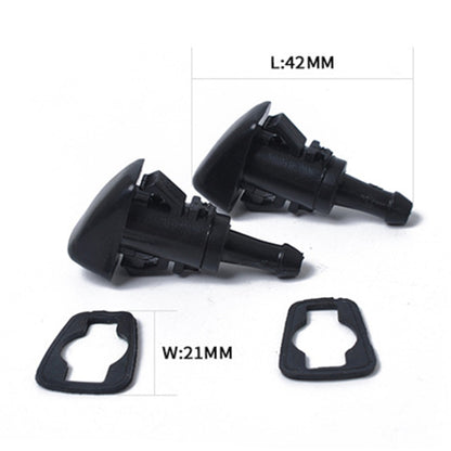 2 PCS เครื่องซักผ้ากระจกหน้ารถ Wiper Jet หัวฉีดน้ำ 5113049AA สำหรับ 2001-2013 Chrysler Jeep/dodge, For 2001-2013 Chrysler Jeep / dodge