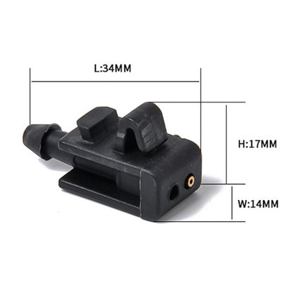 2 ชิ้นเครื่องซักผ้ากระจกหน้ารถ Wiper Jet น้ำสเปรย์หัวฉีดหัวเข็มขัด 8200082347 สำหรับ 2005-2007 Renault Megana 2, For 2005-2007 Renault Megana 2