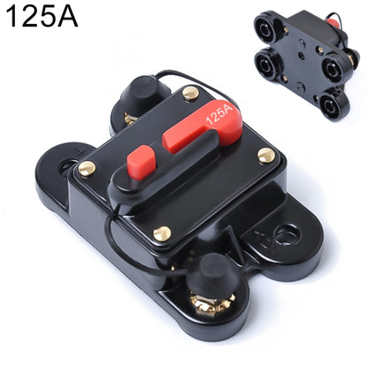 125A DC 12-24V เครื่องเสียงรถยนต์สเตอริโอ Circuit Breaker รีเซ็ตอัตโนมัติผู้ถือฟิวส์, 125A